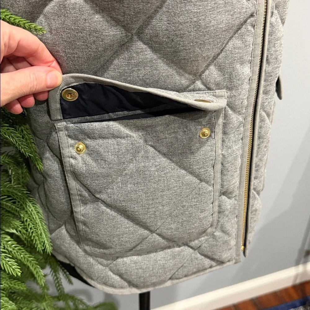 J.Crew XS Gray Quilted Women's Down Vest